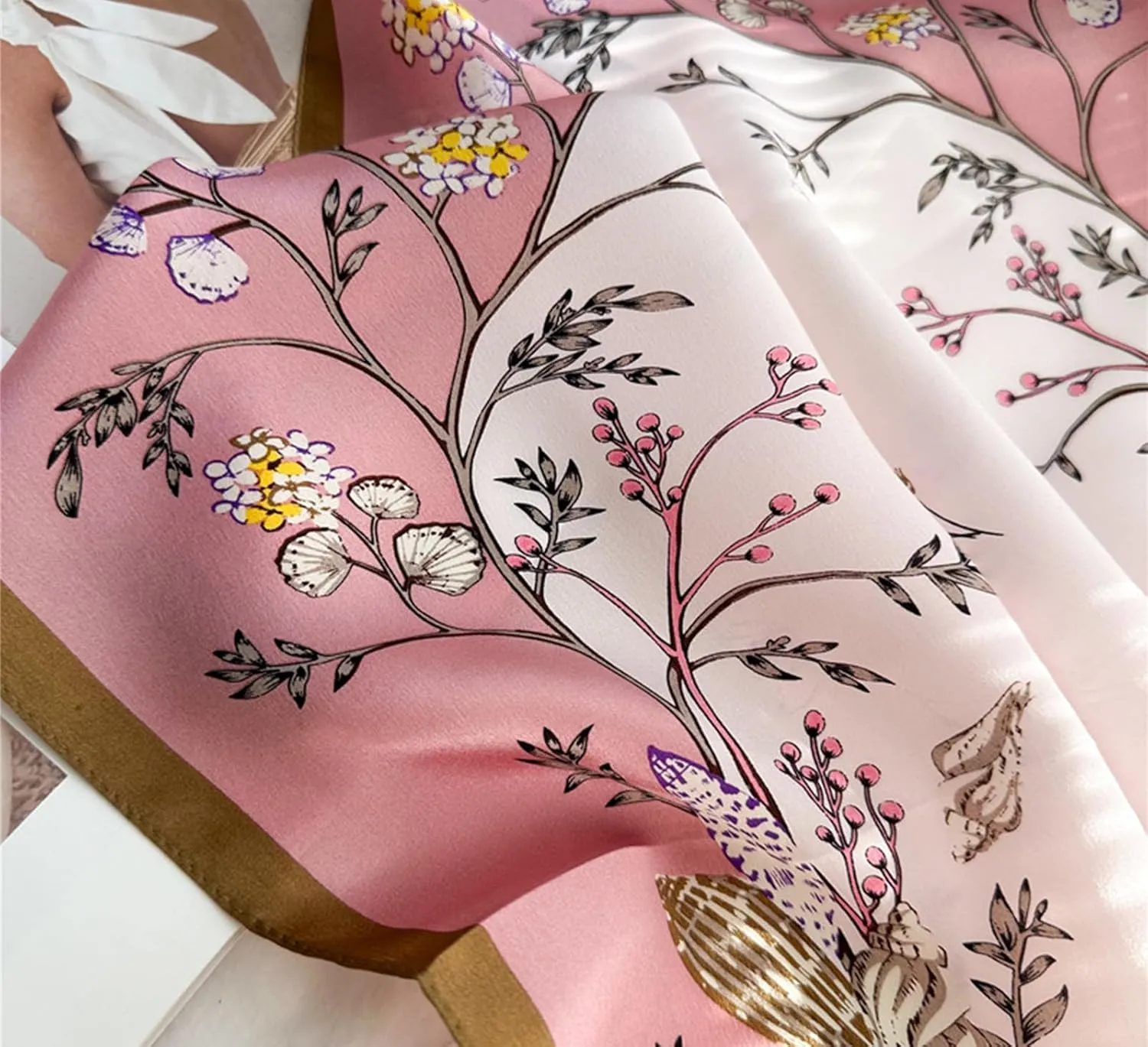 100% Mulberry Silk Scarf 21x21 Inch Lightweight Square Headscarf Small Neck Scarf Silk Scarves for Women Men