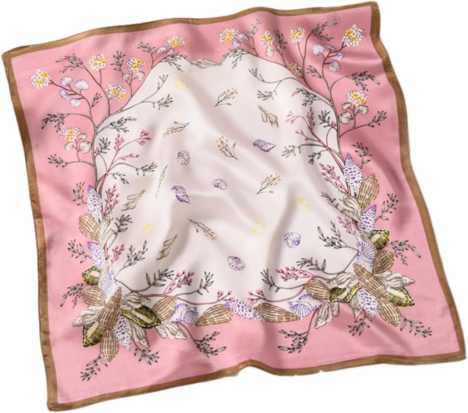 100% Mulberry Silk Scarf 21x21 Inch Lightweight Square Headscarf Small Neck Scarf Silk Scarves for Women Men