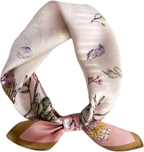 100% Mulberry Silk Scarf 21x21 Inch Lightweight Square Headscarf Small Neck Scarf Silk Scarves for Women Men