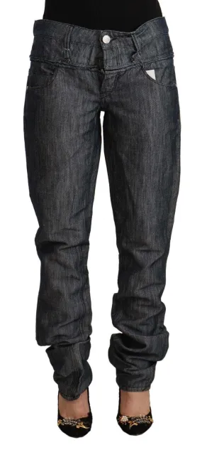 Acht Chic Mid-Waist Straight-Cut Jeans