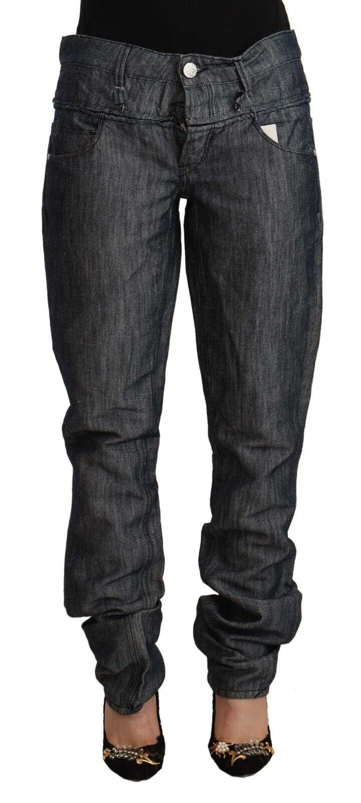 Acht Chic Mid-Waist Straight-Cut Jeans