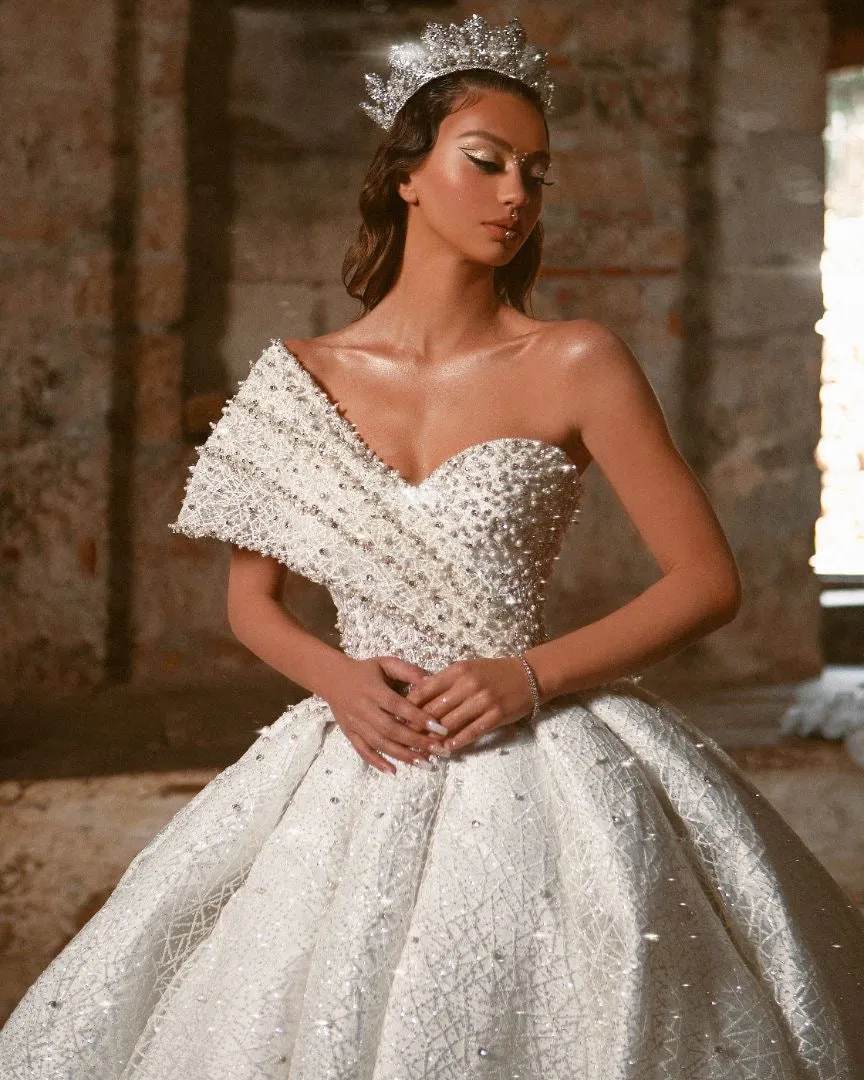 Amani Elegant  White Wedding Dress