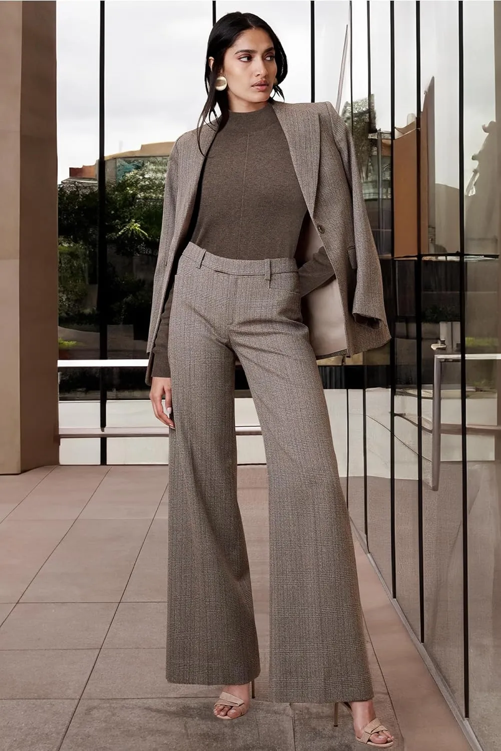 Arach&Cloz Womens Spring 2025 Sweater Tops Business Casual Outfits Work Mock Neck Long Sleeve Turtleneck Dressy Pullover