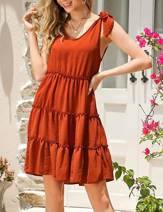Black Summer Casual Dress Sexy Sleeveless Beach Dress Swing A Line Strap Sundresses - Clearlove