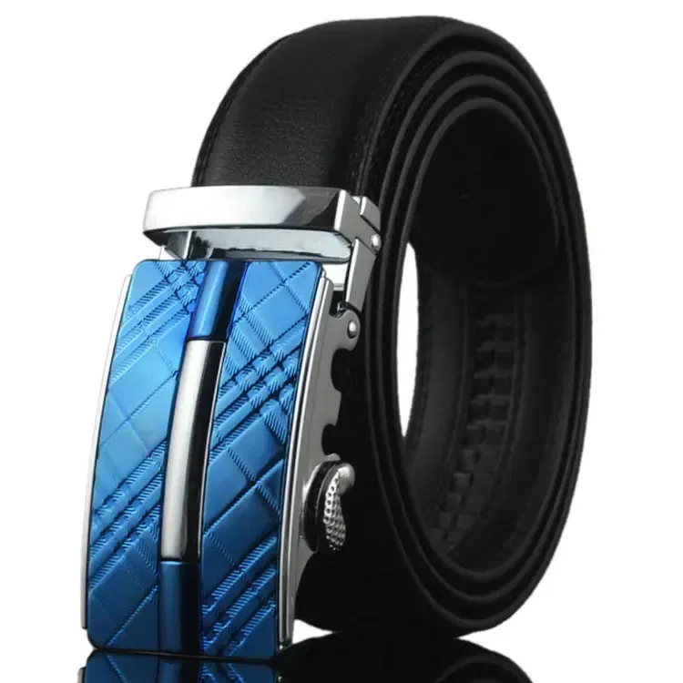 Bold Square Buckle Leather Belt