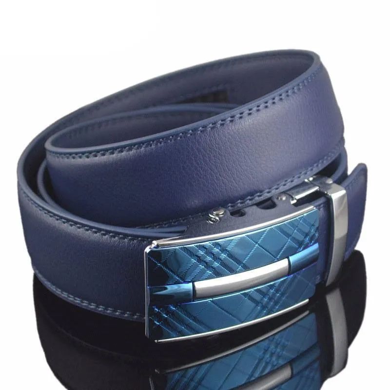 Bold Square Buckle Leather Belt