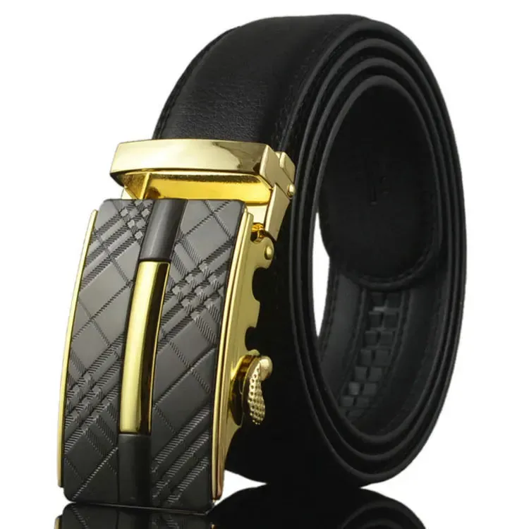 Bold Square Buckle Leather Belt