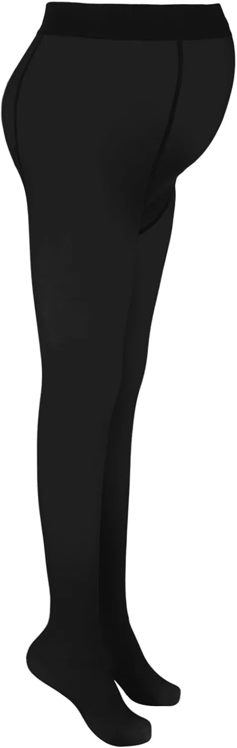 Bonuci Maternity Pantyhose Pregnancy Fleece Lined Tight Women Stretchy Opaque High Waist Legging