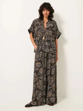 Cheryl Print Trousers - Black