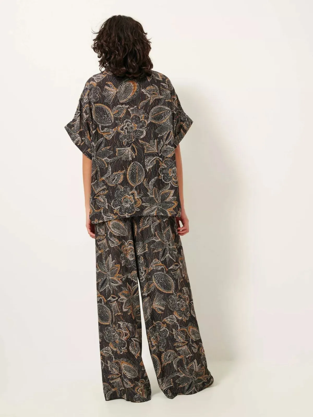 Cheryl Print Trousers - Black