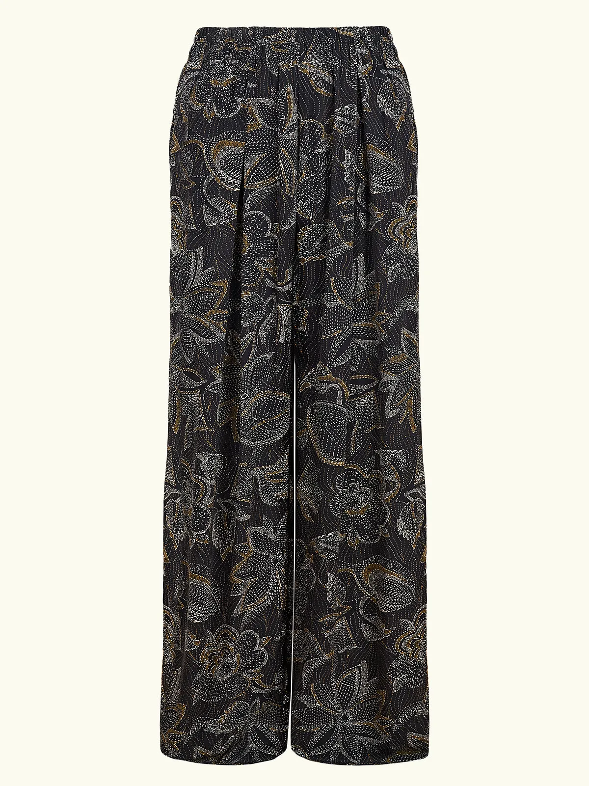 Cheryl Print Trousers - Black