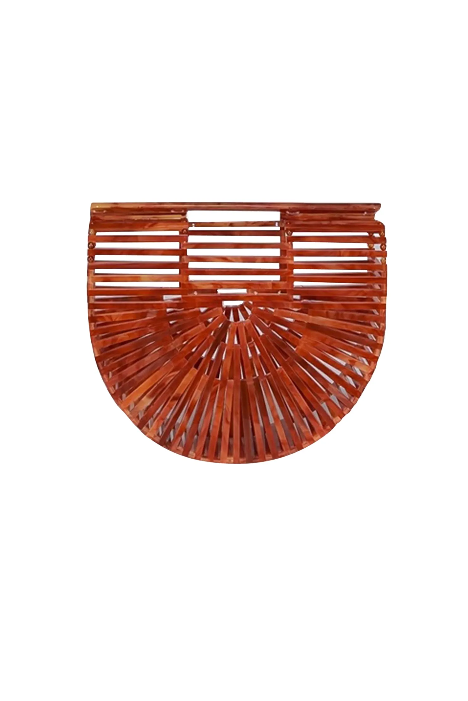 Cult Gaia - Orange Marbled Acrylic Ark Mini Bag
