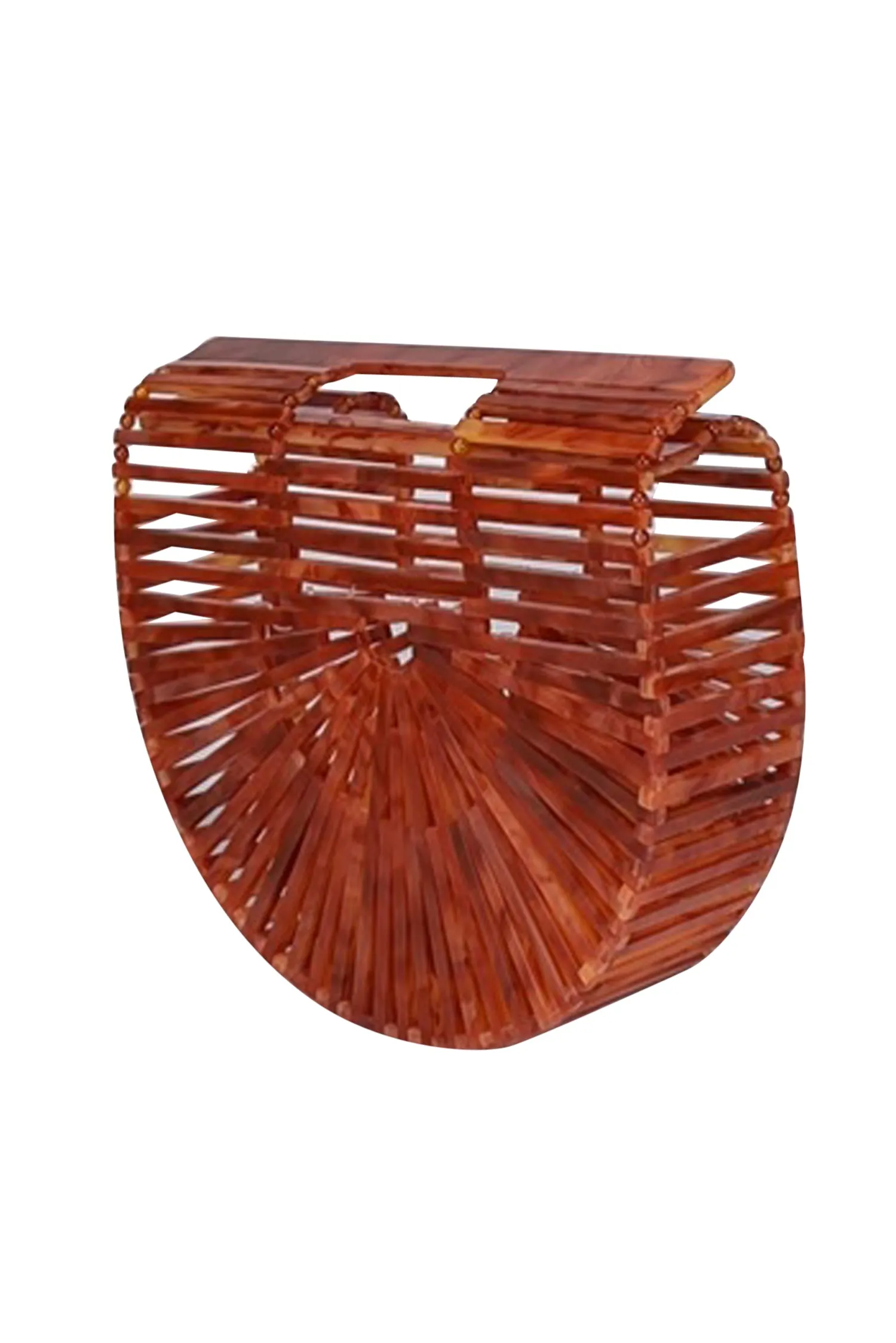 Cult Gaia - Orange Marbled Acrylic Ark Mini Bag