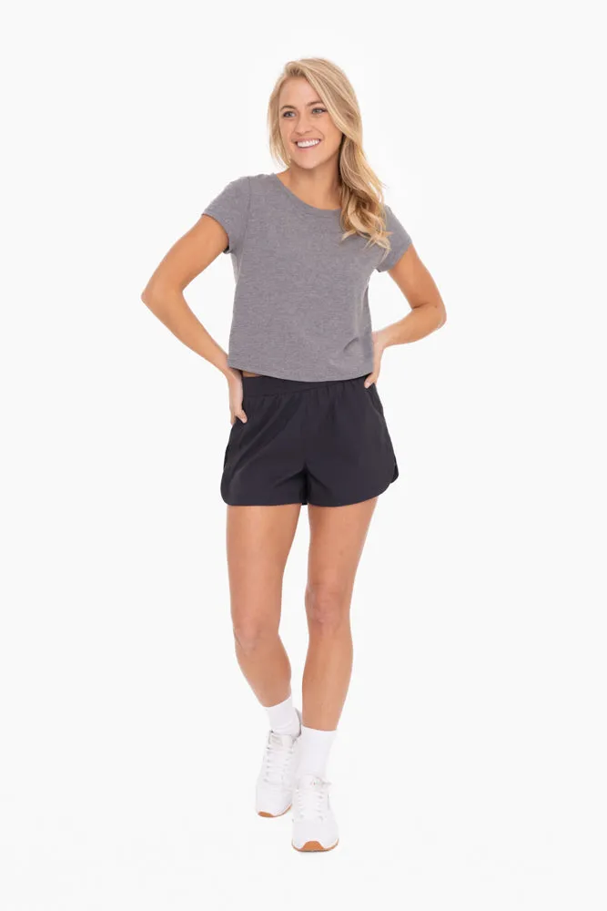 Easy Flow | Essential Short Sleeve Skimmer Tee | Heather Grey