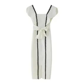 Elegant Bow Belt Party Dress