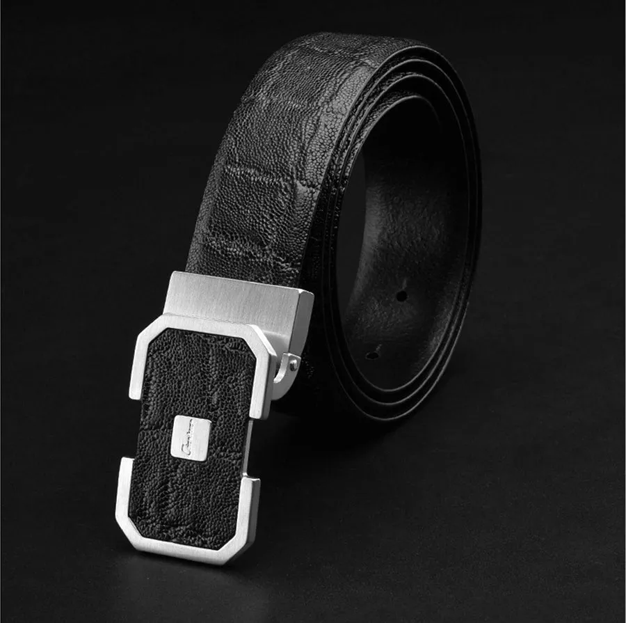 Elegant Gentleman Leather Buckle Men Leather Belt