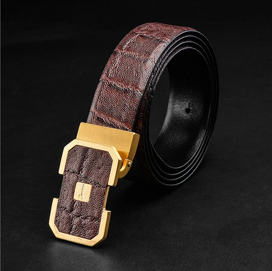 Elegant Gentleman Leather Buckle Men Leather Belt