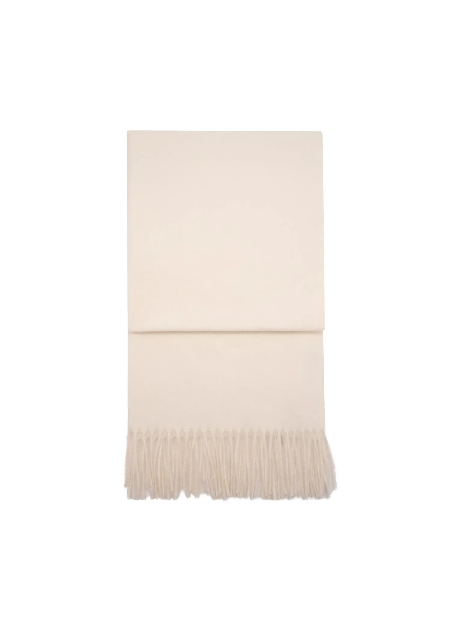 Fringed edge scarf - Light Beige