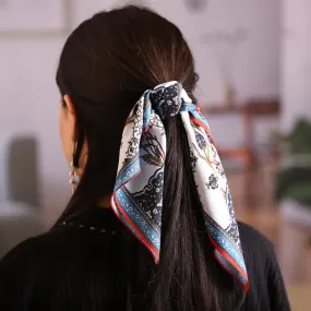 Handwoven 100% Silk Vine and Floral-Themed Handkerchief - Chic Patterns | NOVICA
