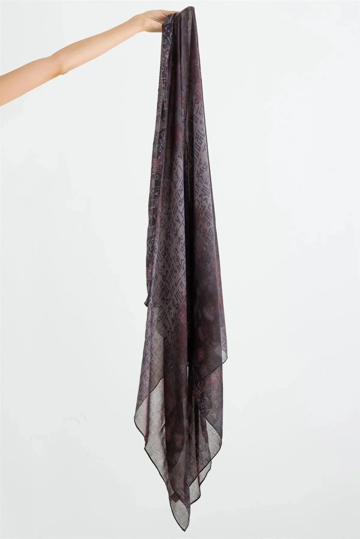 Hangul Design Korean Languages Wrap Shawl Scarf