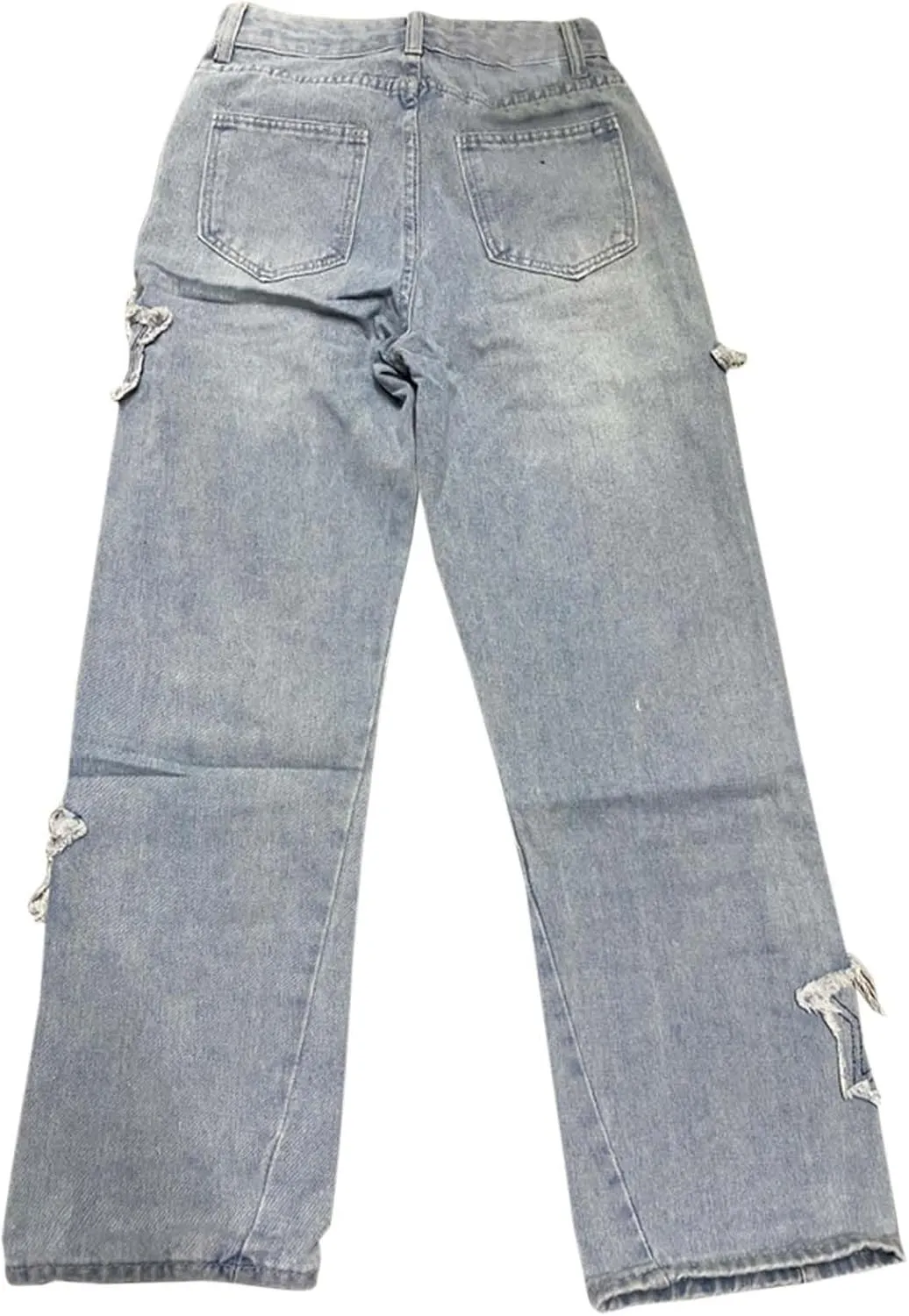 High Waisted Vintage Star Jeans for Women Chic Embroidered Straight Leg to Wide Leg Slim Fit Denim Stretch Plus