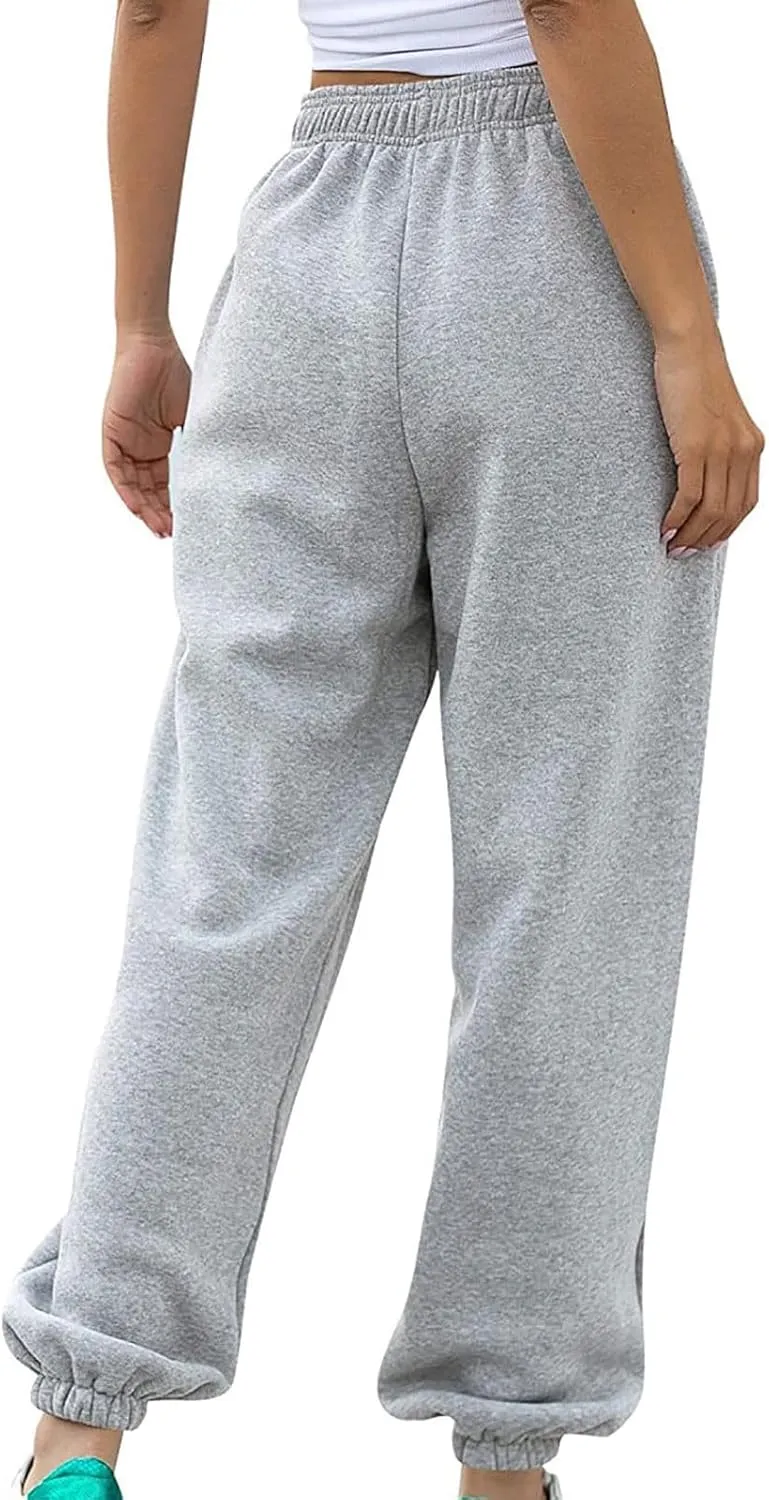 Jogger Sweatpants Women Baggy Drawstring High Waisted Yoga Joggers with Pockets Comfy Cinch Bottom Athletic Pants