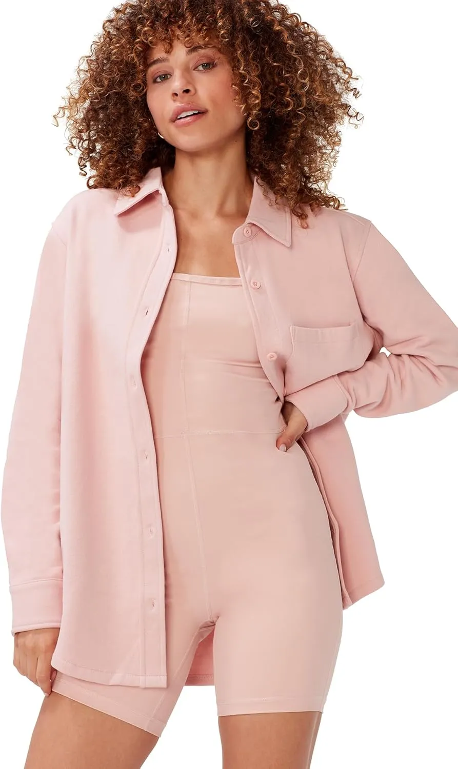 KUT & SO Women’s Shacket – Midweight Fleece Shirt Jacket – Boyfriend Fit, Chic Layering Piece