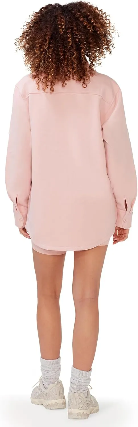 KUT & SO Women’s Shacket – Midweight Fleece Shirt Jacket – Boyfriend Fit, Chic Layering Piece