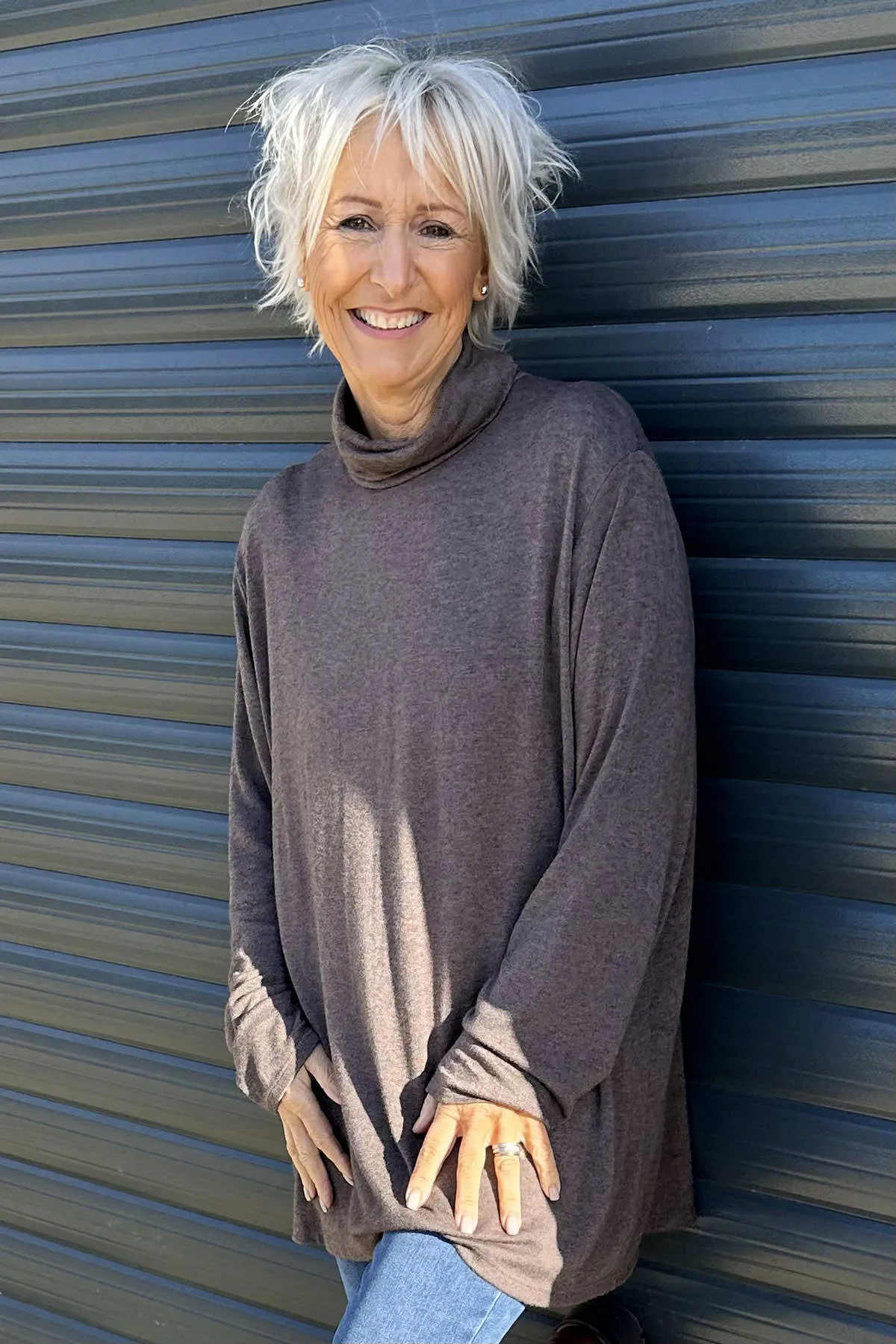 Lillian Polo Neck Jumper Cocoa