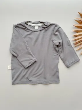 Long Sleeve T-shirt or Bodysuit with Mittens | Baby & Toddler | Luxury Bamboo | Cappuccino
