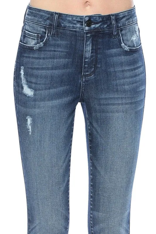 Medium-Dark Cropped Skinnies