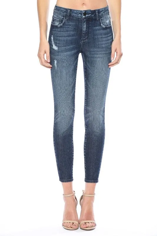 Medium-Dark Cropped Skinnies