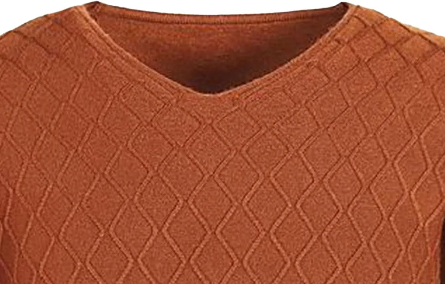 Men's Solid Color Slim V-Neck Sweater Pullover Thin Stylish Tops Lightweight Breathable Casual Sweatshirt