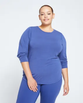 Mia Long Sleeve Movement Tee - Rich Cobalt