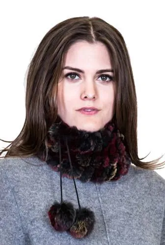 OSLO - Knitted Rex Rabbit Convertible Neck Warmer/Hat