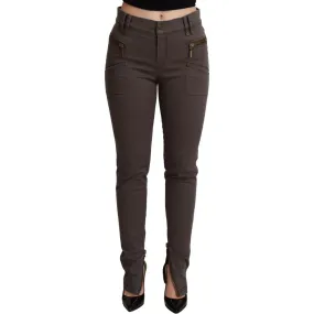 PLEIN SUD Chic Brown Slim-Fit Skinny Jeans