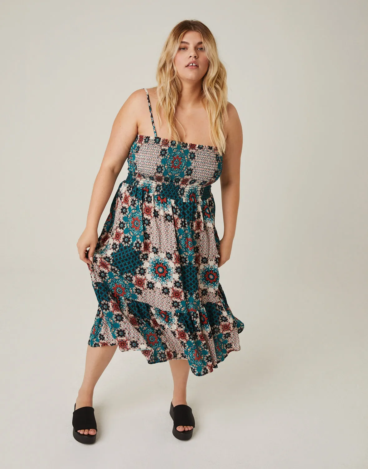 Plus Size Multi Pattern Sundress