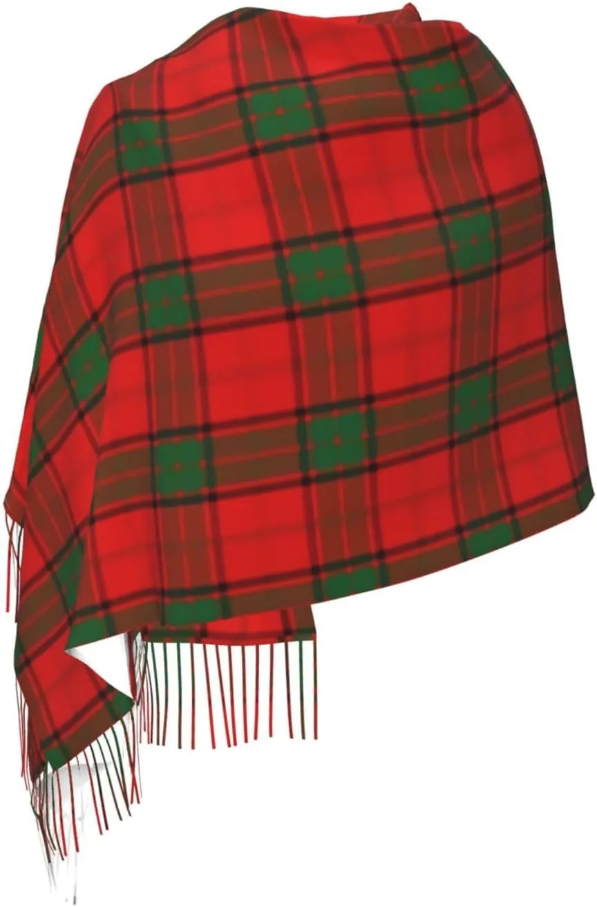 Scottish Clan Maxwell Tartan Plaid Imitation Cashmere Tassel Scarf Winter Scarf Autumn Softest Classic Warm