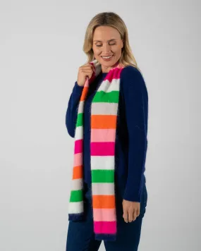 See Saw - Angora Blend Stripe Scarf Multi | SW1057
