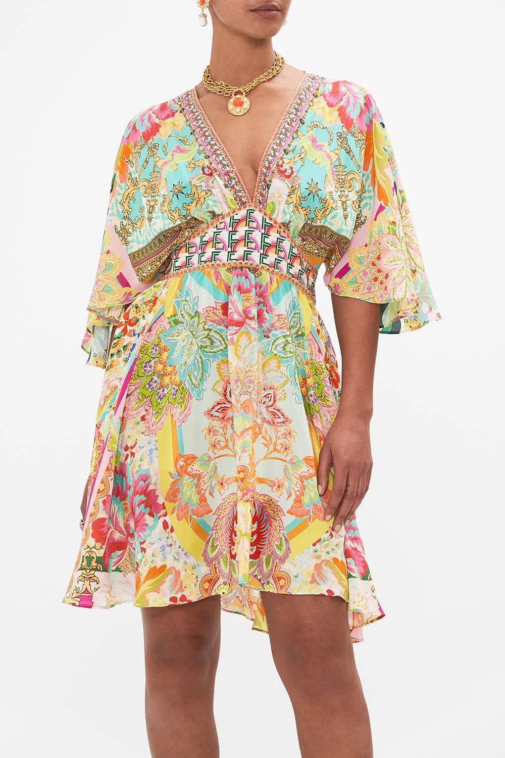 SHORT WAISTED DRESS AN ITALIAN WELCOME