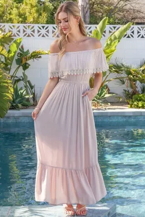 Sunkissed Off the Shoulder Maxi Dress