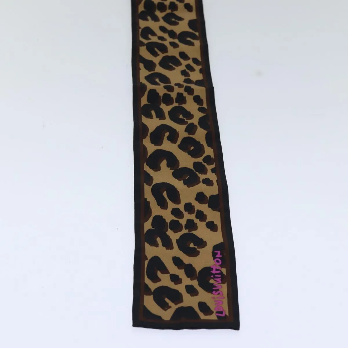 Trendy Inspired Louis Vuitton Bando Scarf Silk Brown Lv Auth Ac3232