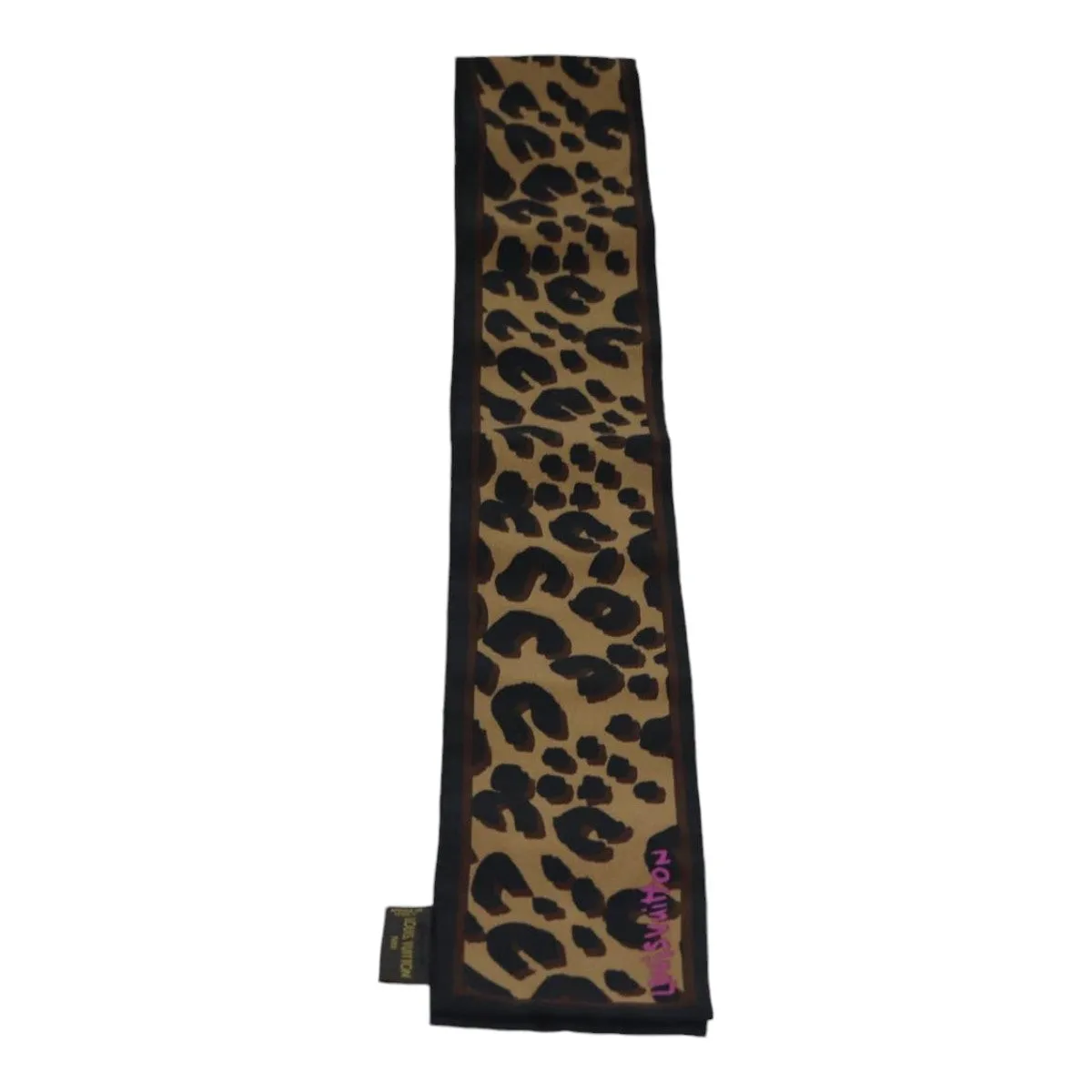 Trendy Inspired Louis Vuitton Bando Scarf Silk Brown Lv Auth Ac3232