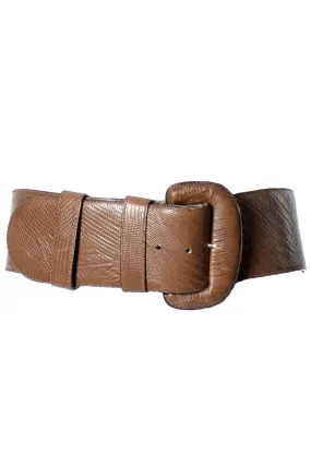 Vintage Donna Karan belt alligator embossed leather