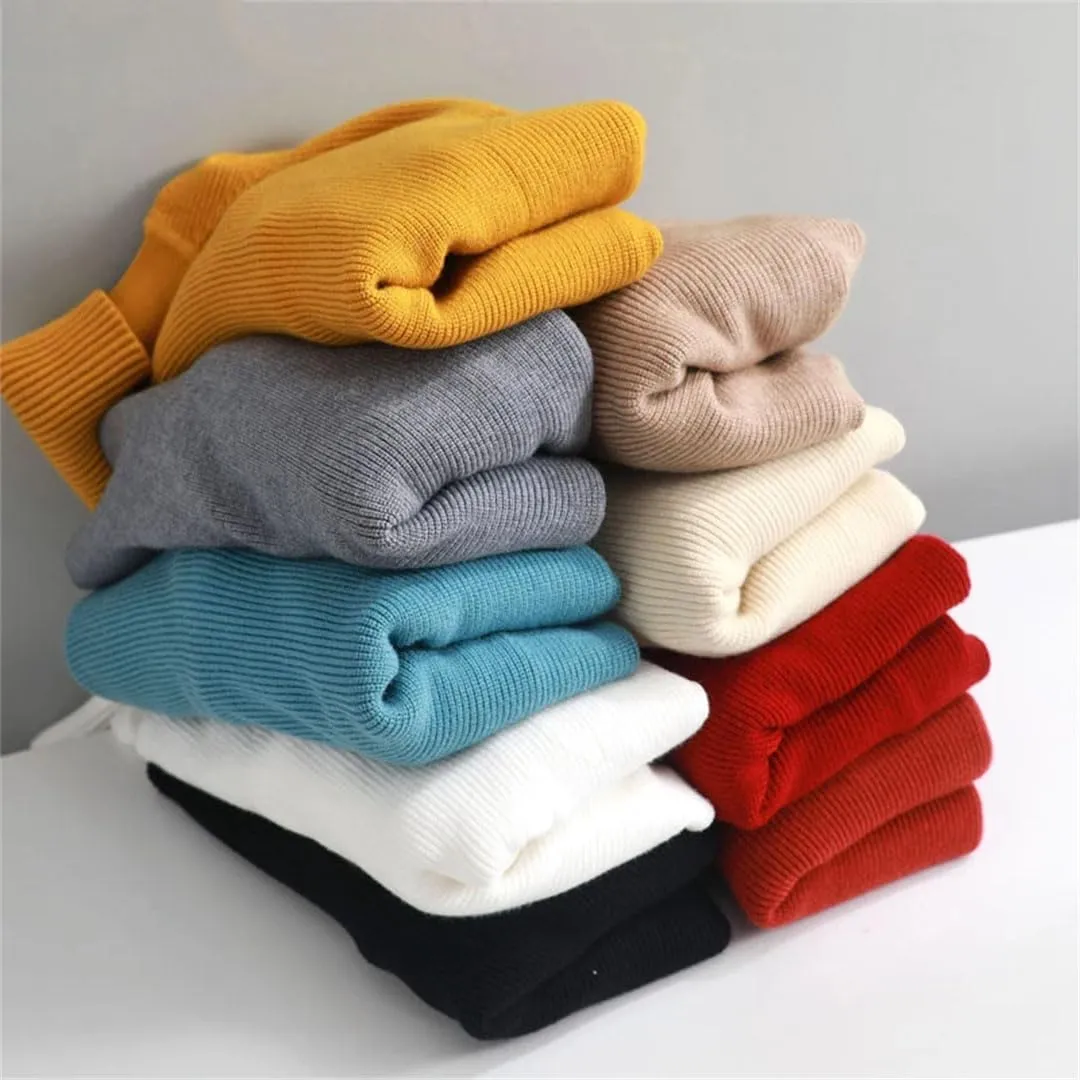 Vogrtcc Women Casual Thick Autumn Winter Turtleneck Oversize Sweater Pullover Warm Chic Loose Knitted Sweaters
