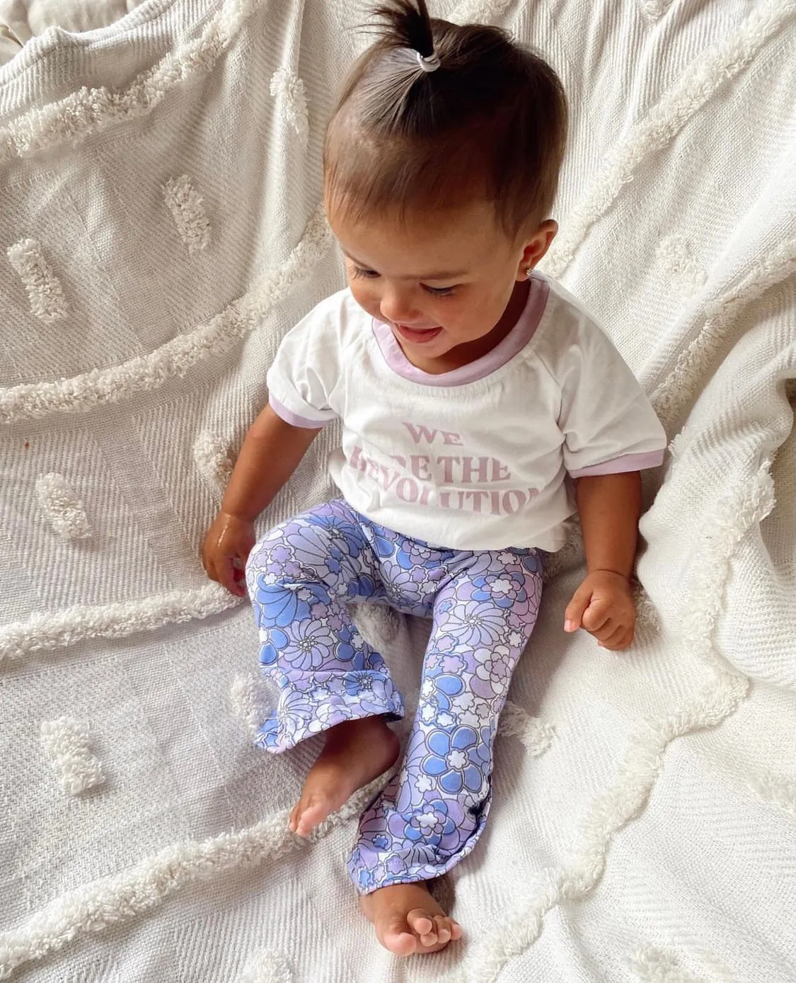 We Are The Revolution Tee - White/Lavender (Organic)