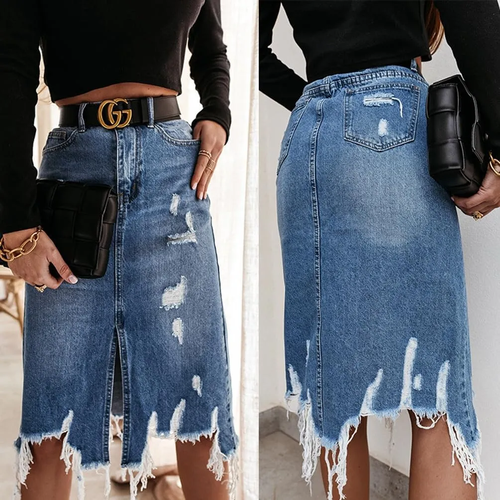 Women's Casual Loose Summer Jeans Shorts, Short with Pockets and Buttons A-Line Summer Chic Stretch
