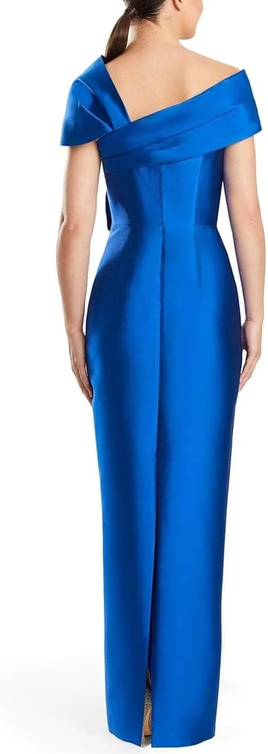 Women's Off The Shoulder Mermaid Prom Dress Satin Elegant Formal Evening Dress Floor Length Wedding Guest Dress
